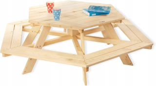 DETSKÝ STÔL S LAVIČKOU PINOLINO NICKI WOOD ŠESTUHÓN